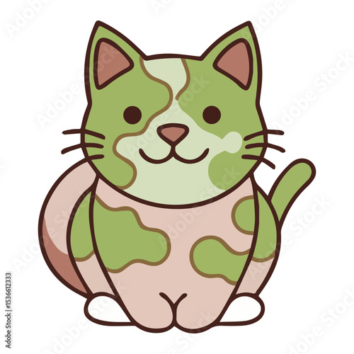 Cat illustration vector  logo sticker silhouette 