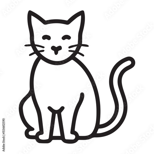 Cat illustration vector  logo sticker silhouette 