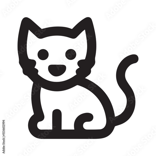 Cat illustration vector  logo sticker silhouette 