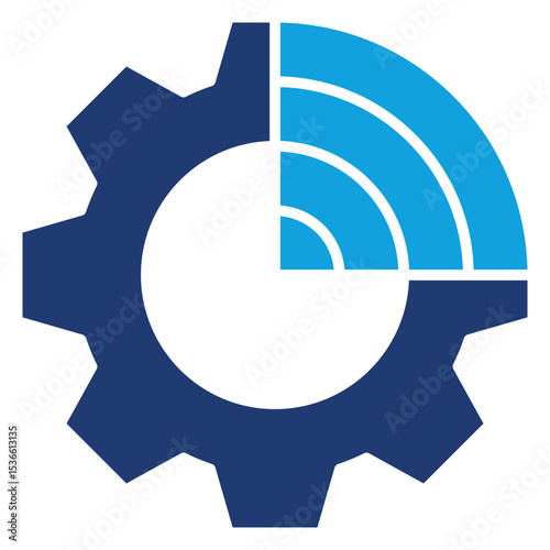 Internet Of Things Flat Blue Icon