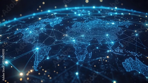 A vibrant world illuminated by technology s embrace connecting globally on a