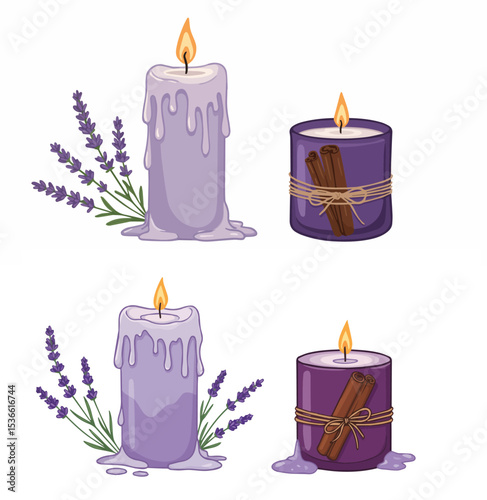 Aromatherapy Candles with Lavender and Cinnamon

