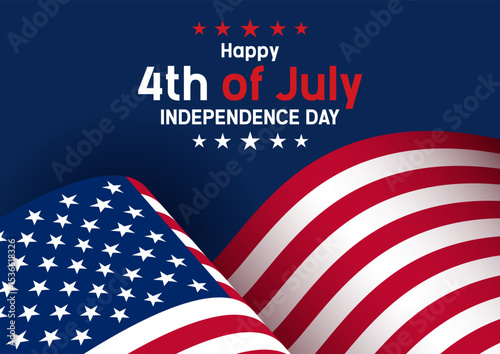 Independence Day background with a stars and stripes flag design 