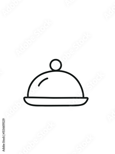 dish under cloche,  restaurant serving icon