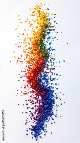 Gradient dot flow from blue to orange — modern abstract watercolor