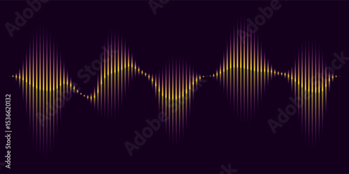 Banner with an abstract soundwave design 