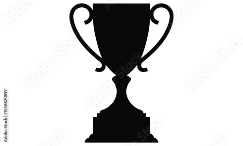 Black silhouette of a classic award trophy