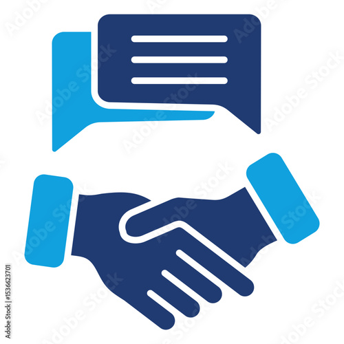 Deal Flat Blue Icon