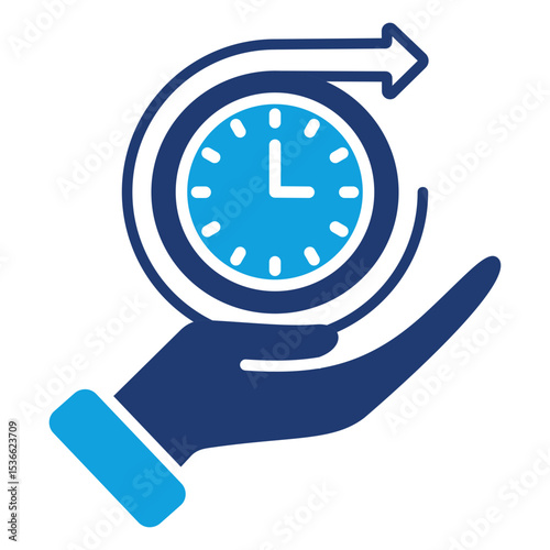 Long Term Flat Blue Icon