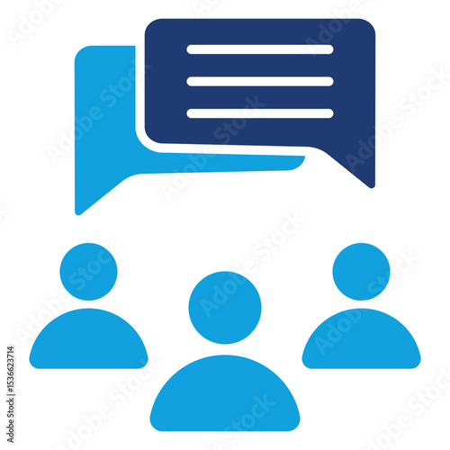 Communication Flat Blue Icon