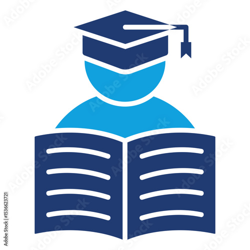 Education Flat Blue Icon