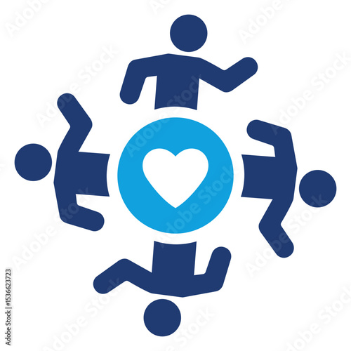 Community Flat Blue Icon