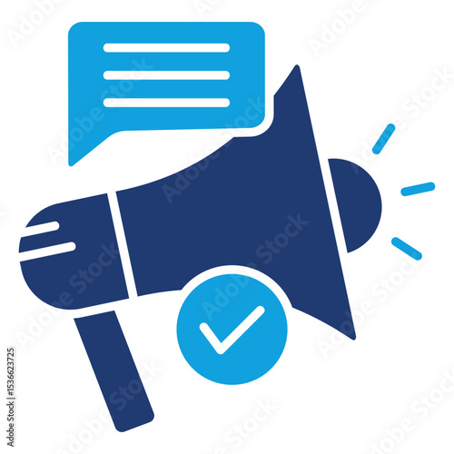 Advertising Flat Blue Icon
