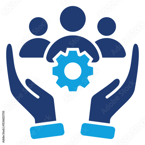 Human Resources Flat Blue Icon