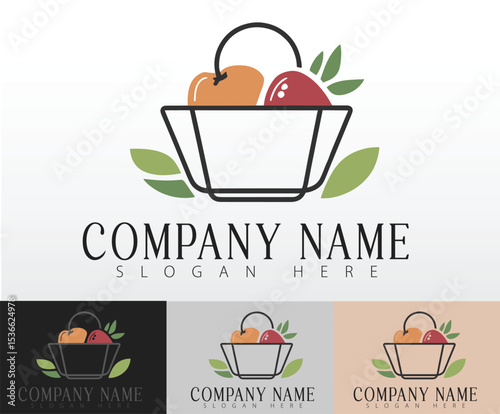 A fresh produce-inspired logo perfect for organic food companies.