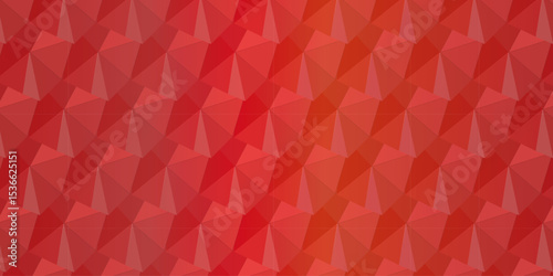Red Faceted Polygon Background for Web and Print