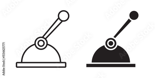 Lever icon vector illustration on white background in stroke or fill.
