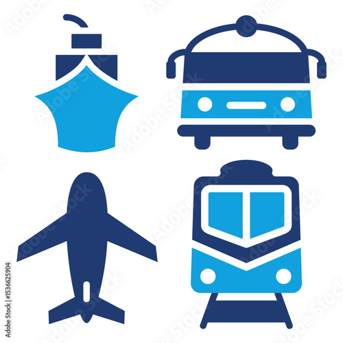 Transportation Flat Blue Icon