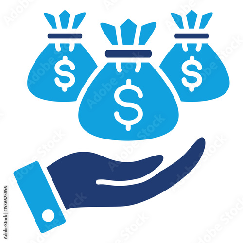 Loan Flat Blue Icon