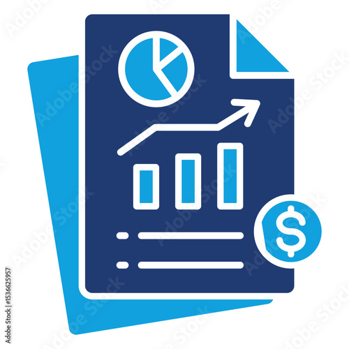 Report Flat Blue Icon
