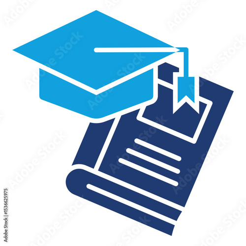 Education  Flat Blue Icon