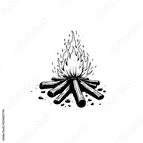 A Warm Campfire Illustration: Capturing the Essence of Outdoor Adventures and Coziness