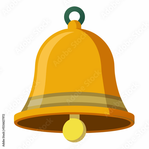 Bell Vector Art | Generative AI & Linocut Silhouette Design

