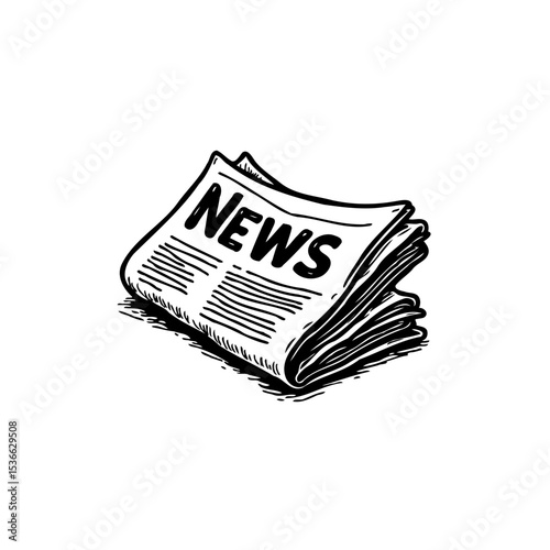 Hand-Drawn Newspaper Illustration: Conveying News and Information with Classic Style