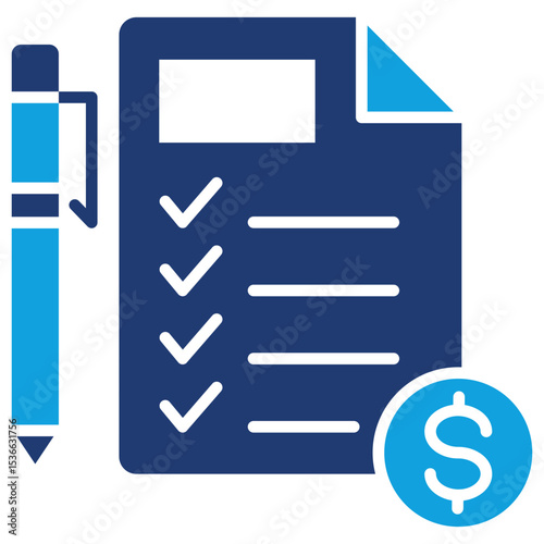 Assessment Flat Blue Icon