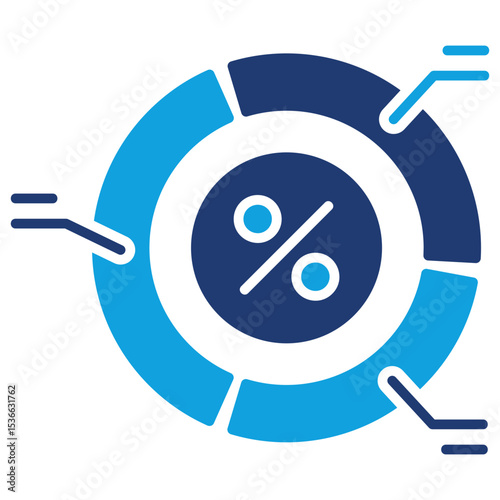 Dividends Flat Blue Icon