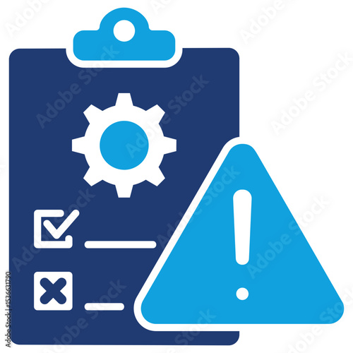 Risk Management Flat Blue Icon