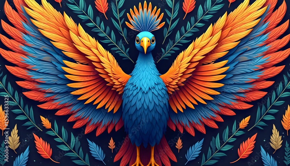 Obraz premium peacock design pattern art