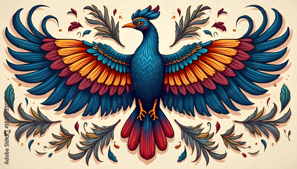 Fototapeta premium peacock design pattern art