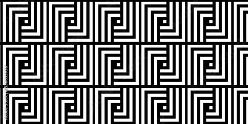 Seamless maze and square decoration or tile shape ornament lines diamond textured.	