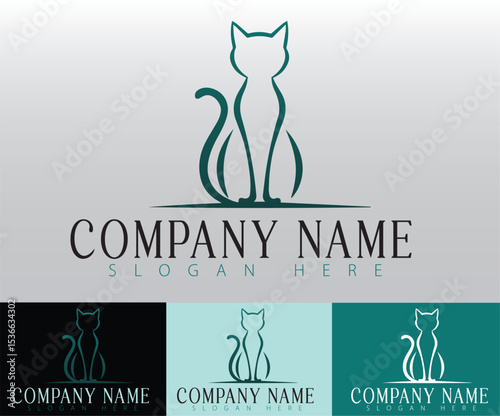 A creative cat-themed design that enhances brand identity with minimalism.