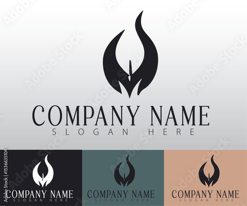 A subtle and artistic flame logo illustration with a minimalist touch.