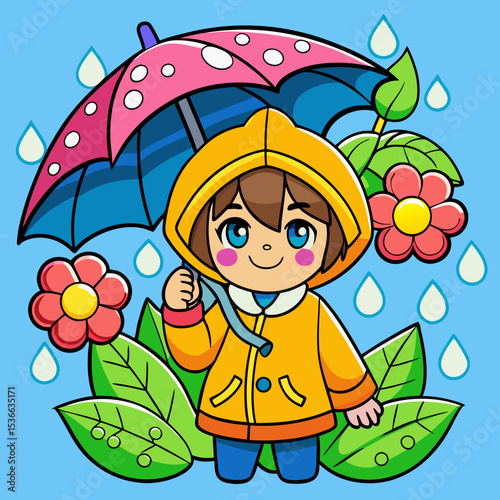 Spring Season Vector Collection – Flowers, Birds, Rain, and Nature Elements
