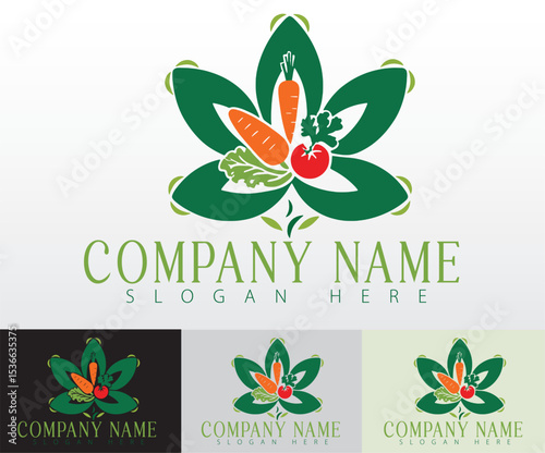 A nature-inspired vegan food branding logo, great for product stickers.