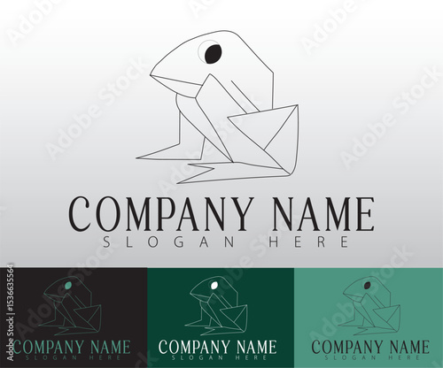 A minimalist frog design that reflects adaptability, perfect for companies expanding their reach.