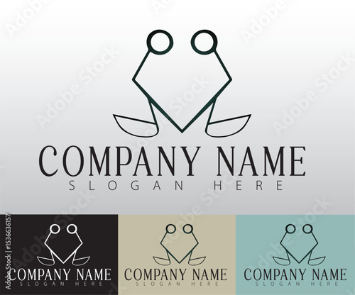 The minimalist frog icon represents a balance of simplicity and creativity, making it versatile for various branding needs.