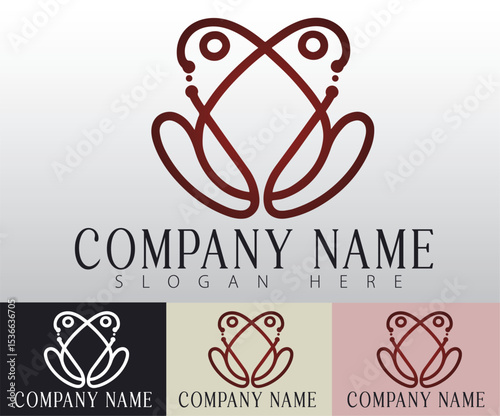 Designed with elegance, this minimalist frog logo offers a contemporary take on a traditional symbol of nature.