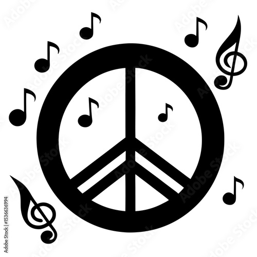 Peace sing Victor silhouette Single Icon collection 