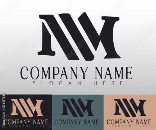 Minimalistic approach of the letters NWM makes them suitable for high-end branding.