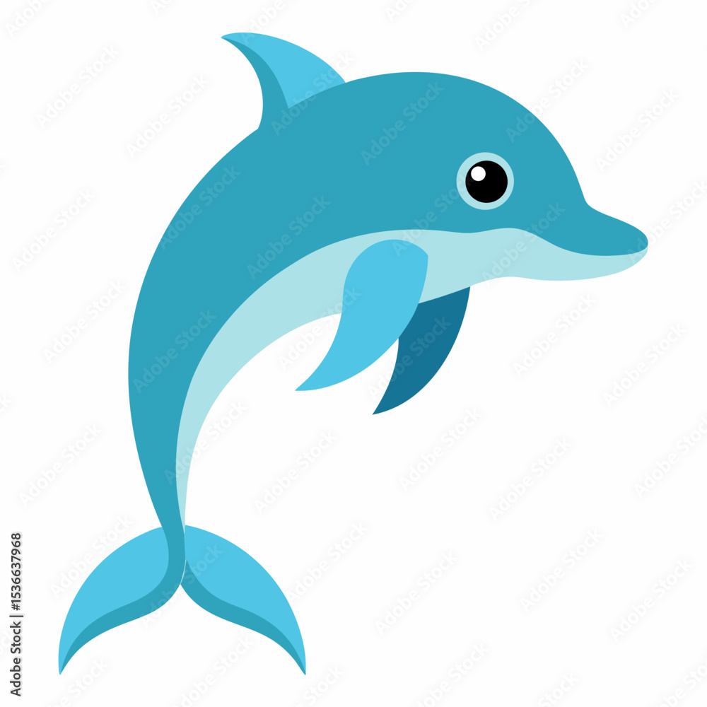 Naklejka premium dolphin isolated on white background