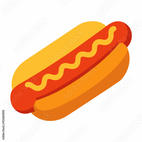 hot dog with mustard