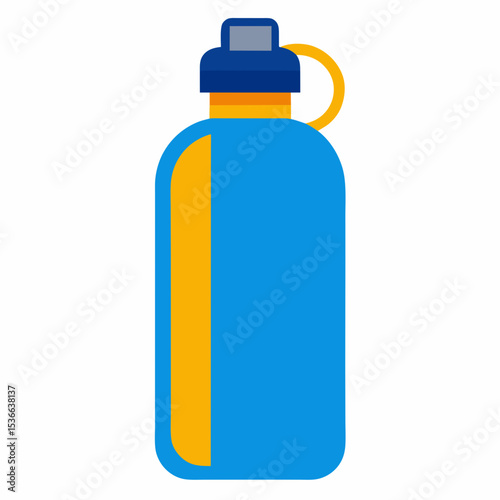blue plastic bottle isolated