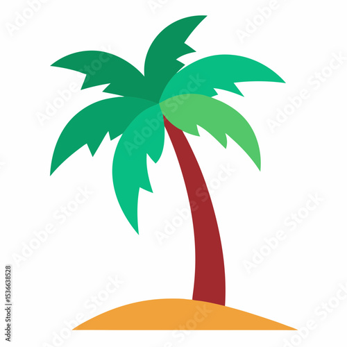 vector illustration of a tropical island