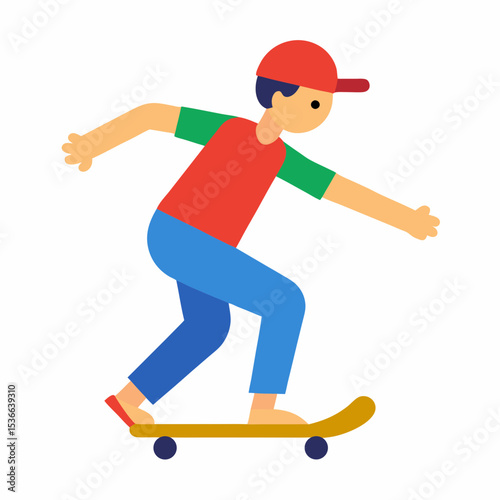 man running on a skateboard