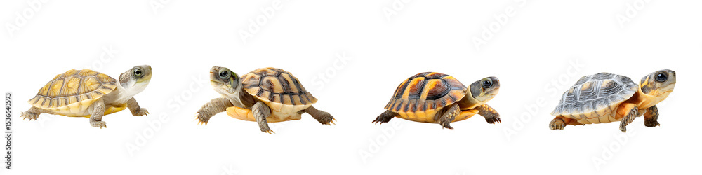 Obraz premium Diverse tortoise species in their natural habitats