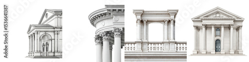 Elegant and ornate historical architectural monuments